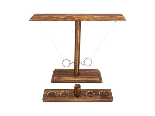 Loveliving Sports & Outdoor Ring Toss Tabletop Game-Dark Wood Ring Toss Tabletop Game-Dark Wood