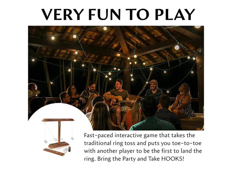 Ring Toss Tabletop Game-Dark Wood by Loveliving