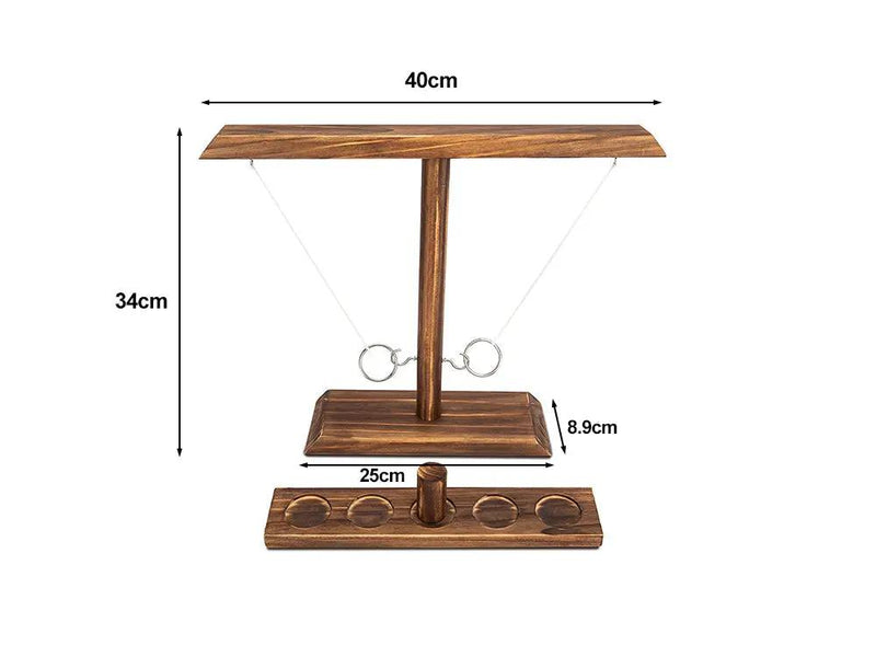Ring Toss Tabletop Game-Dark Wood by Loveliving