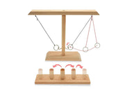 Ring Toss Tabletop Game-Natural Wood by Loveliving