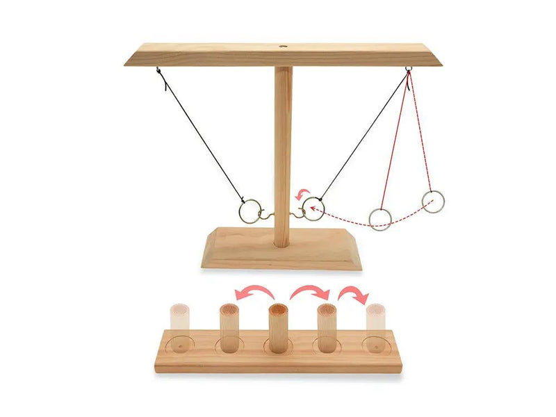Ring Toss Tabletop Game-Natural Wood by Loveliving