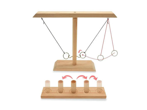 Loveliving Sports & Outdoor Ring Toss Tabletop Game-Natural Wood Ring Toss Tabletop Game-Natural Wood