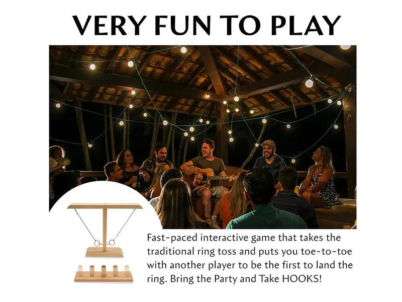 Ring Toss Tabletop Game-Natural Wood by Loveliving