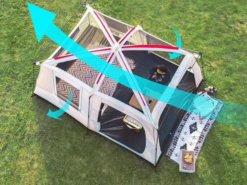 Camping tent 420*300cm/6-10 Person Large tents by Loveliving