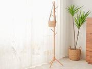 Solid Wood Coat Rack with 8 Hooks - Nature by Loveliving