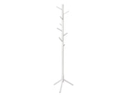 Solid Wood Coat Rack with 8 Hooks - White by Loveliving