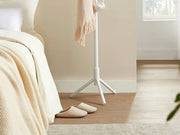 Solid Wood Coat Rack with 8 Hooks - White by Loveliving