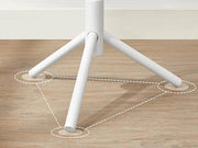 Solid Wood Coat Rack with 8 Hooks - White by Loveliving
