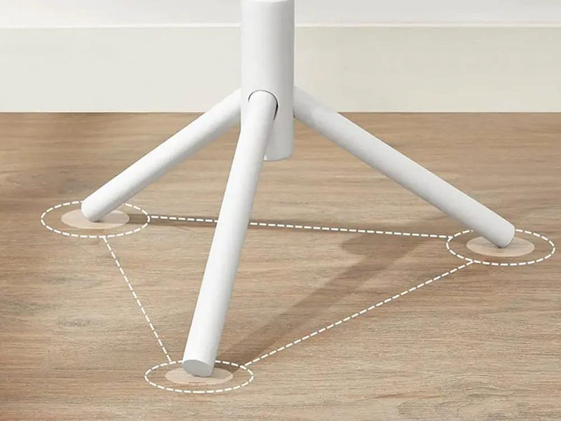 Solid Wood Coat Rack with 8 Hooks - White by Loveliving