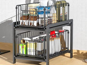 2 Tier Sliding Basket Organizer for Cabinets by Loveliving