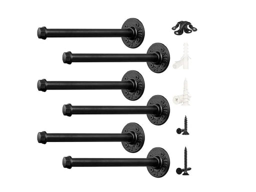 Pipe Shelf Brackets for DIY Floating Shelves-Set of 6 – view 1