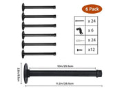 Pipe Shelf Brackets for DIY Floating Shelves-Set of 6 by Loveliving