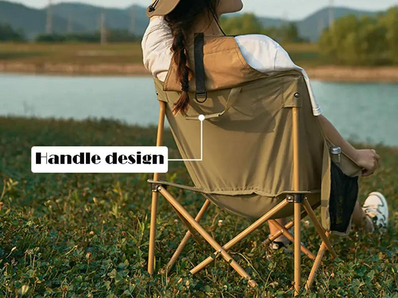 Outdoor Folding Camping Chair-Yellow by Loveliving