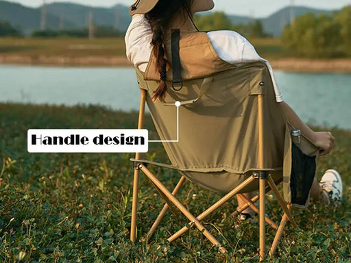 Outdoor Folding Camping Chair-Yellow by Loveliving
