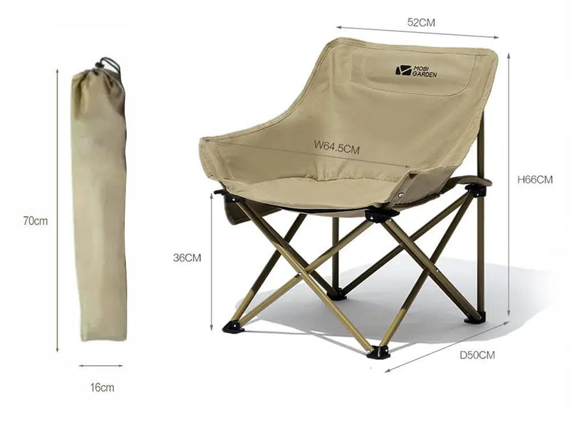 Outdoor Folding Camping Chair-Yellow by Loveliving