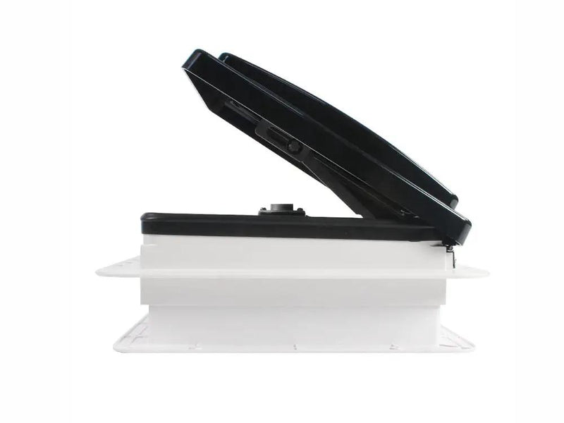 RV Roof Vent Fan 12V with Manual Riser Black Lid 280X280mm by Loveliving
