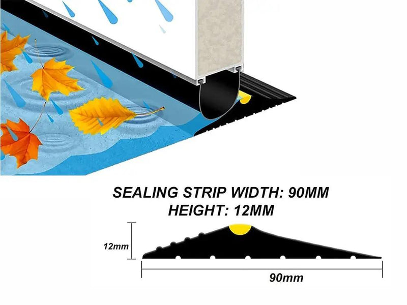 Universal Garage Door Bottom Threshold Seal Strip-5m by Loveliving