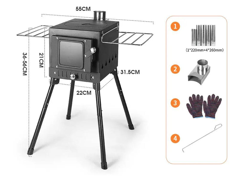 Portable Camping Wood Stove-Small by Loveliving