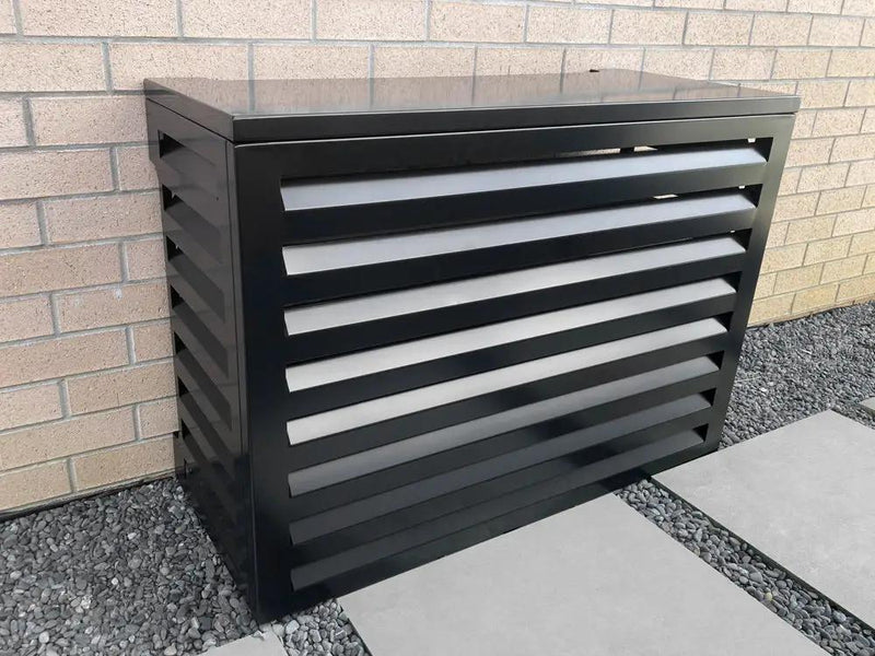 2mm Thickness Aluminium Heat Pump Cover- Black-Small by Loveliving