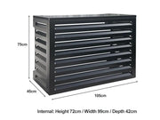 2mm Thickness Aluminium Heat Pump Cover- Black-Small by Loveliving