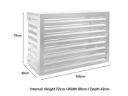 2mm Thickness Aluminium Heat Pump Cover- White-Small by Loveliving