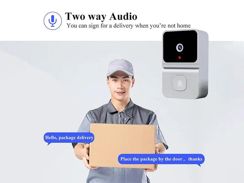 Wireless Doorbell Camera-White by Loveliving