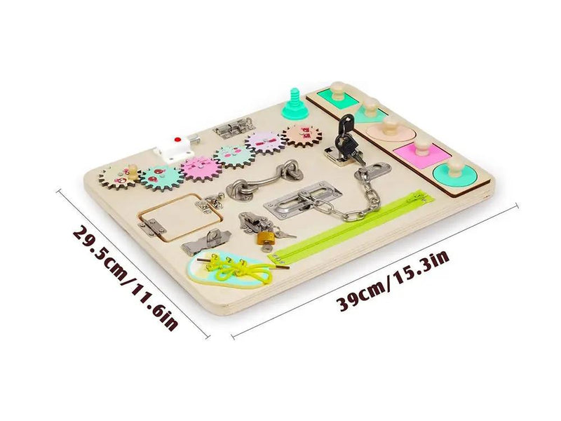 Montessori Activity Educational Learning Busy Board by Loveliving