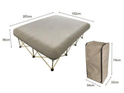 Folding Camping Bed with Inflatable Air Mattress and Carry Bag-Queen by Loveliving