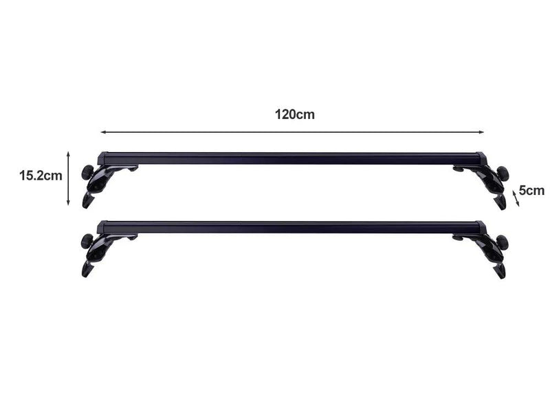 Universal Cross Bars Roof Rack-Black by Loveliving