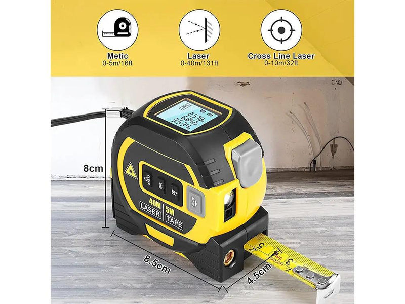 3 in 1 Digital Laser Distance Meters with LCD Display by Loveliving