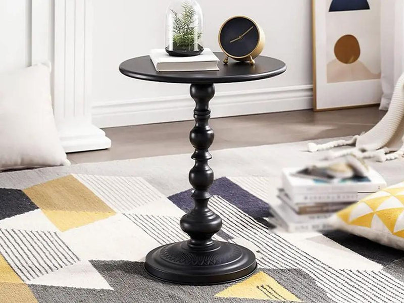 Vintage Iron Side Table-Black by Loveliving