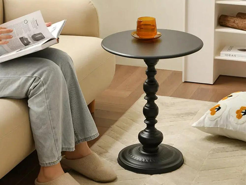 Vintage Iron Side Table-Black by Loveliving