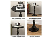 Vintage Iron Side Table-Black by Loveliving