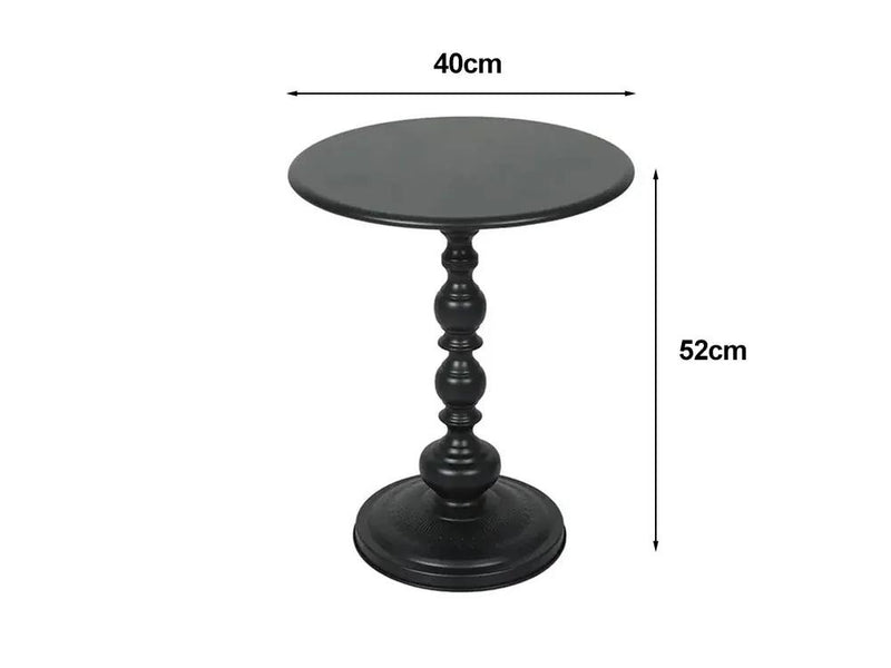 Vintage Iron Side Table-Black by Loveliving