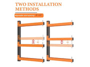 2pcs Wall-Mounted Lumber Storage Rack by Loveliving