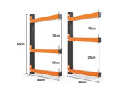 2pcs Wall-Mounted Lumber Storage Rack by Loveliving
