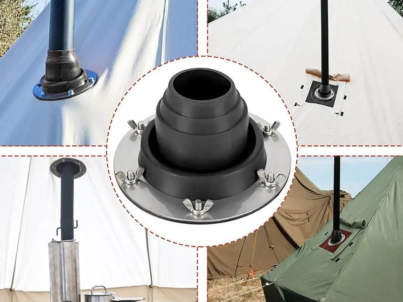 Tent Stove Jack Kit-Black by Loveliving