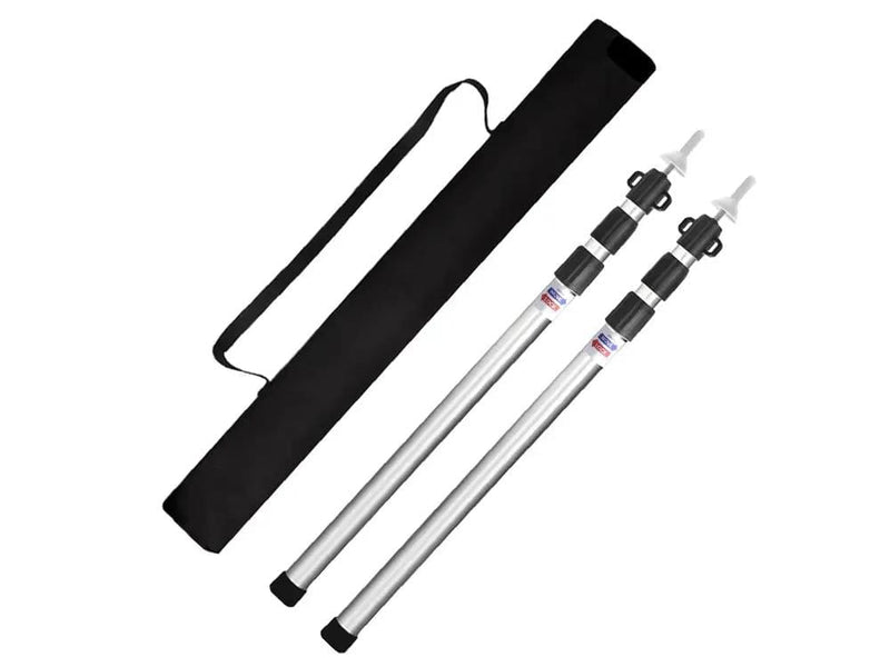 Loveliving Tent Canopy Support Rods  ( Set of 2)-Silver Adjustable Telescoping Aluminum Tent Canopy Poles 2