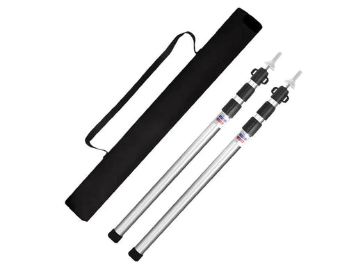 Loveliving Tent Canopy Support Rods  ( Set of 2)-Silver Adjustable Telescoping Aluminum Tent Canopy Poles 2
