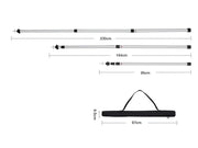 Loveliving Tent Canopy Support Rods  ( Set of 2)-Silver Adjustable Telescoping Aluminum Tent Canopy Poles 2