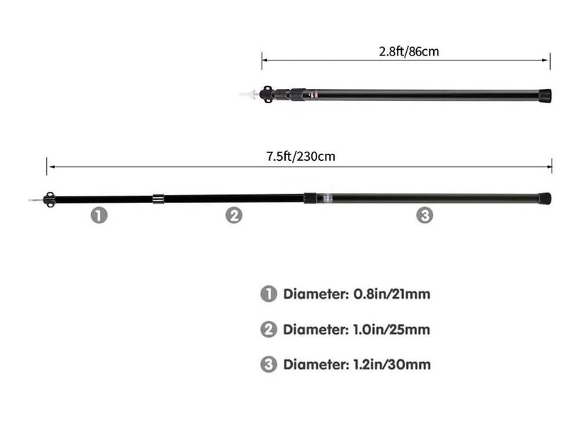 Tent Canopy Support Rods ( Set of 2) by Loveliving