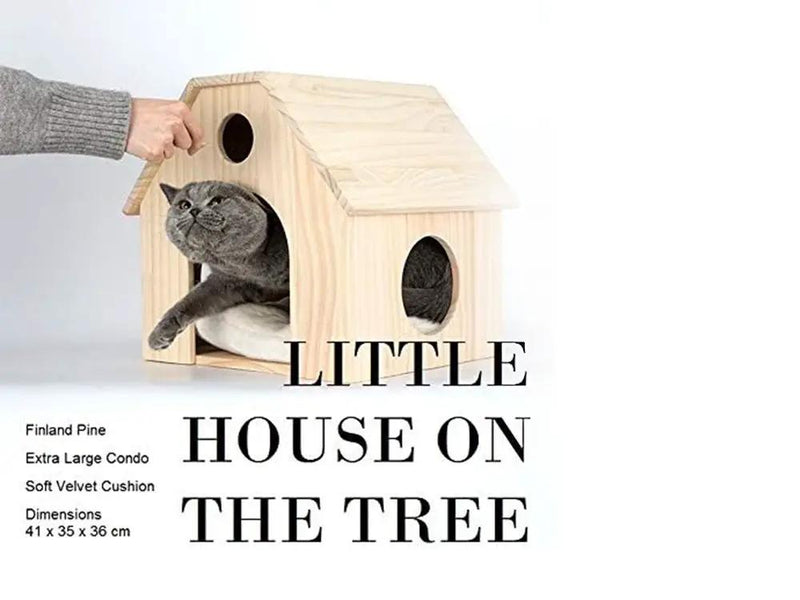 Solid Wood Cat Tree by Loveliving