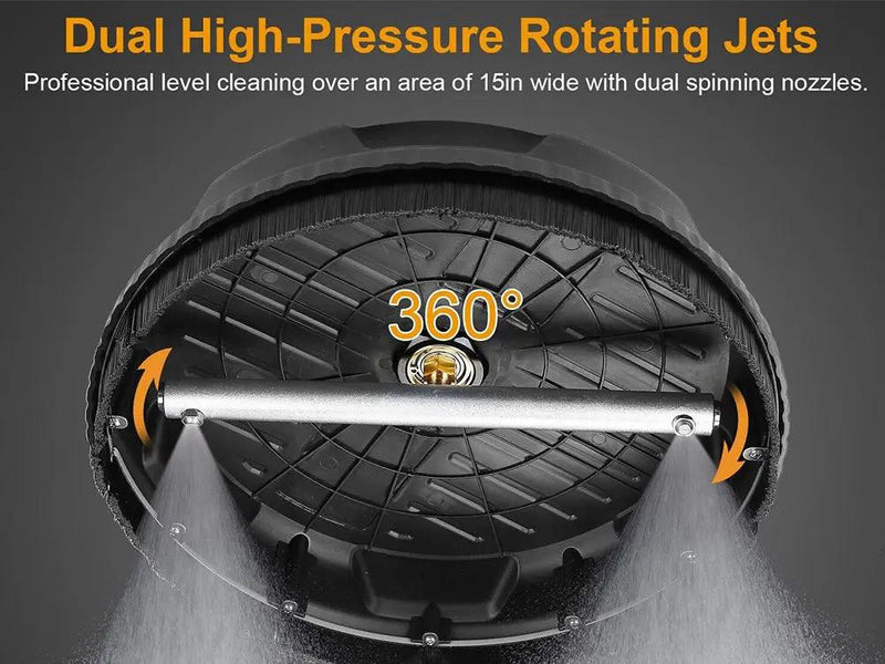 Loveliving 15 Inch Pressure Washer Surface Cleaner For Up To 4000 PSI