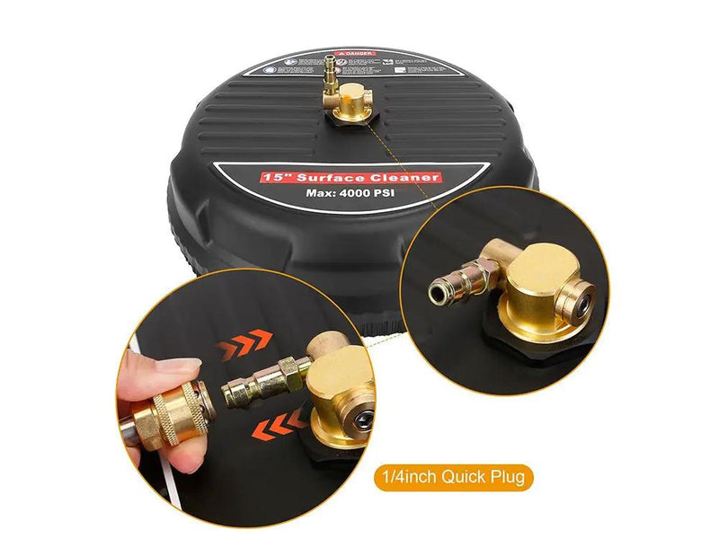 Loveliving 15 Inch Pressure Washer Surface Cleaner For Up To 4000 PSI