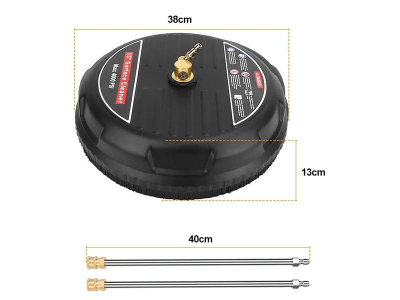 Loveliving 15 Inch Pressure Washer Surface Cleaner For Up To 4000 PSI