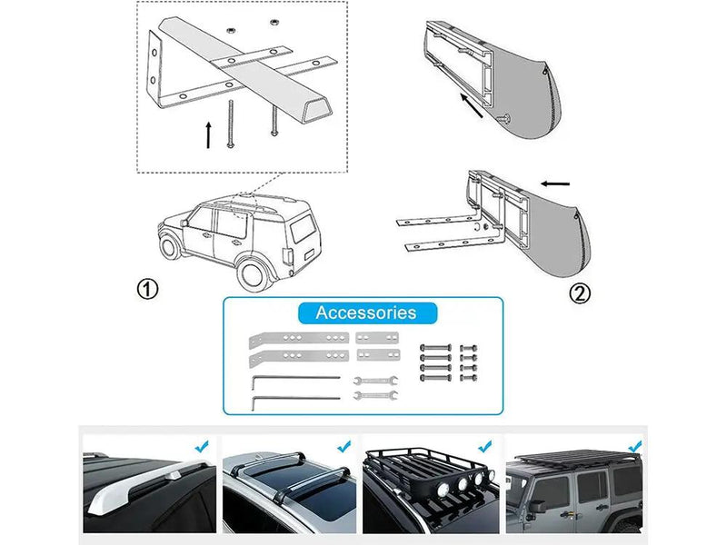 Car Side Awning 2×3m by Loveliving