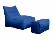 1200D Oxford Outdoor Bean Bag Lounger with Footstool - Blue by Loveliving