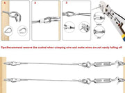 30m Wire Rope Cable Hooks Hanging DIY Kit by Loveliving