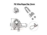 30m Wire Rope Cable Hooks Hanging DIY Kit by Loveliving