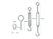 30m Wire Rope Cable Hooks Hanging DIY Kit by Loveliving